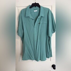 Columbia Men's Seafoam Short-Sleeve Button-Down Shirt